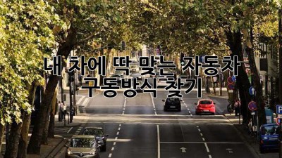 내 차에 딱 맞는 자동차 구동방식 찾기!