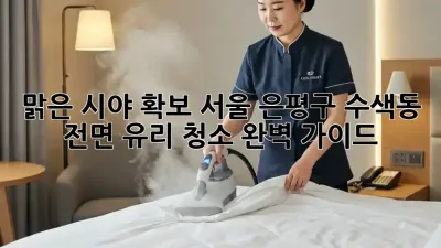 맑은 시야 확보! 서울 은평구 수색동 전면 유리 청소 완벽 가이드