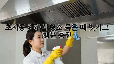 초지동 지하실 청소, 묵은 때 벗기고 🍀 행운 충전!